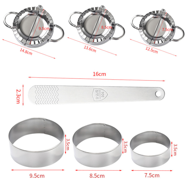 Tillverkningsverktyg för dumpling i rostfritt stål Slitstark DIY- mould för matlagning i köket