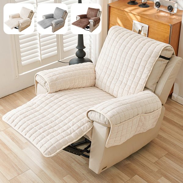 Vattentät möbelöverdrag med förvaringsfickor för hemmet White 53 * 190cm