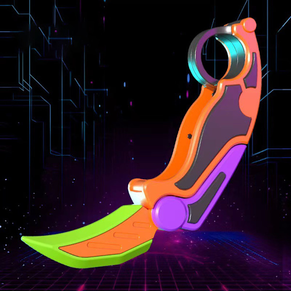 3D- printed Claw Cutter Leksak Personlig hopfällbar Claw Cutter Leksaker för huset Orange