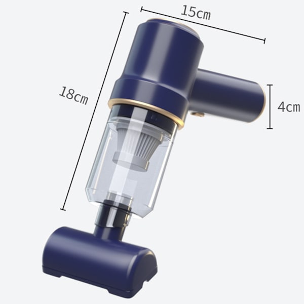 Handhållen Sladdlös Dammsugare med 3 Munstycken Elektrisk Dammblåsare För Hushåll Bilar svart