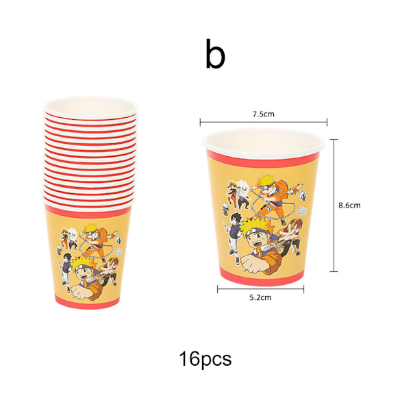Naruto Party Supply Japansk anime-tema printed festdekor I