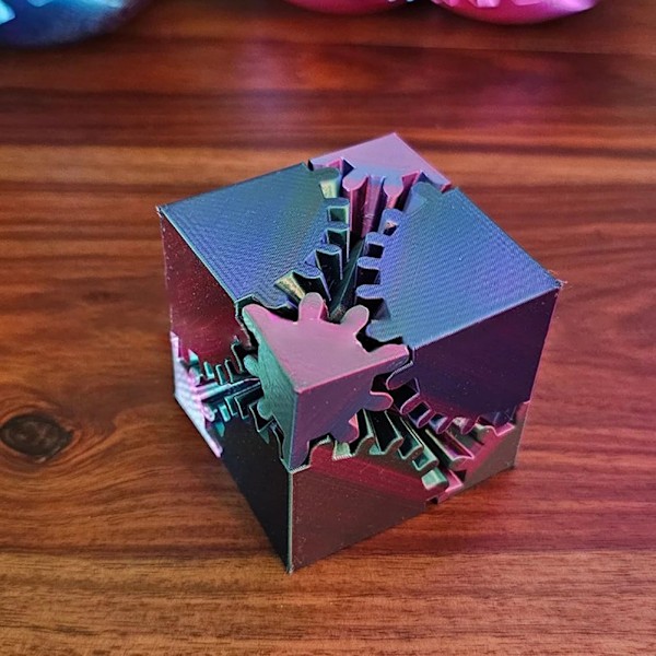 3D-tryckt boll roterande fidgets spinners boll rolig 3D-tryckt stressavlastande leksak för barn vuxna L 6x6cm