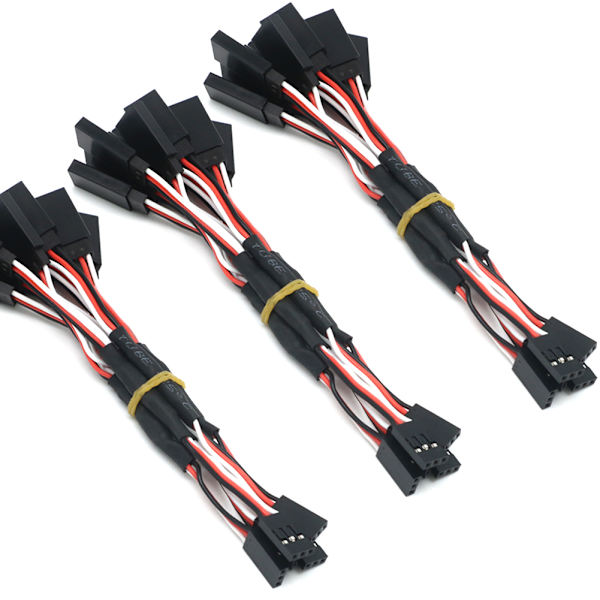 30-kärnig/60-kärnig servoförlängningskabel Y-kabel hane till hona förlängningsledningar för R C-helikoptrar 30 Core Black 100cm
