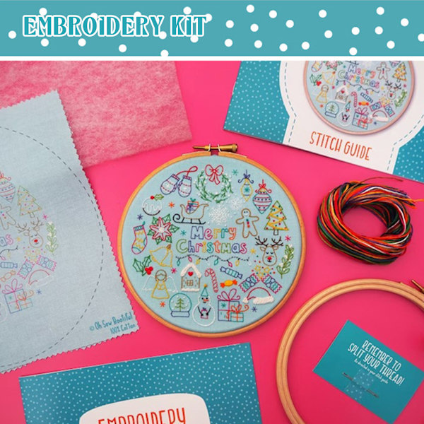 24 Adventsdagar Handbroderi Kit Färgglad sömnad Målning Tillverkningsverktyg Nyhet Julklapp Color