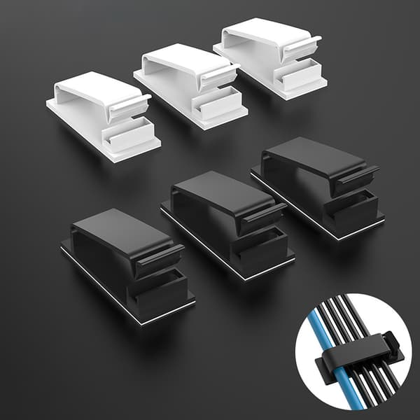 2/4/10 st Plast Cable Manager Kit Stabil Slitstark Cable Manager för mus Kabel Wire PC Black 10pcs