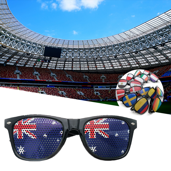 World Cup European Cup flagga klistermärke Personlig solglasögon dekoration Brazil