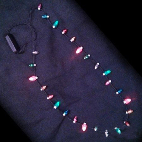 1 st Mini Blinkande Ljus Blinkande Julbelysning Kostymhalsband 8 LED-lampor