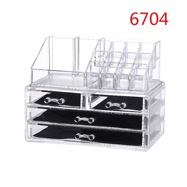 Makeup Kosmetisk organizer för juveler Hårtillbehör Badrumsdisk Transparent
