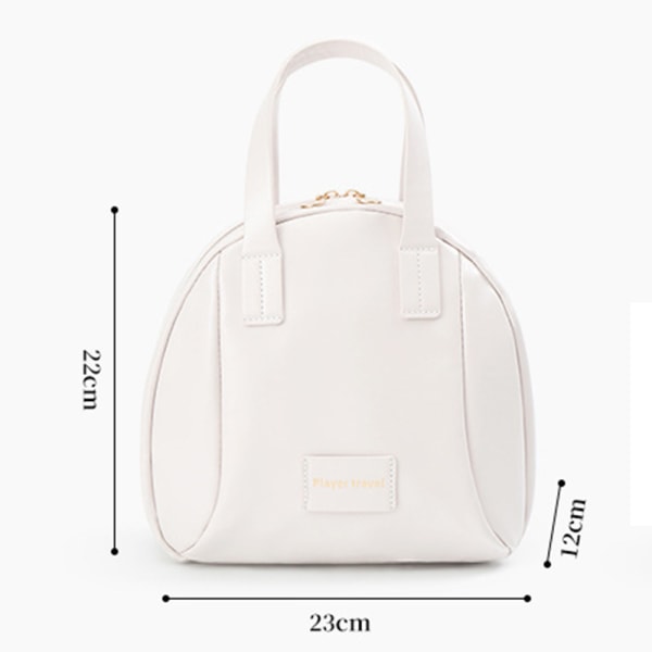 Snygg skalformad kosmetisk väska Multifunktionell kosmetisk förvaringsväska för affärsresor Milky White