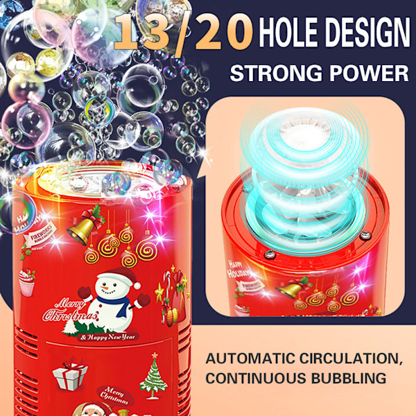 Flerhåls fyrverkeri bubbelmaskin 240 ml stor kapacitet Intressant bubbelblåsare till jul hexagon