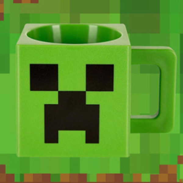 Minecraft 3D-karaktär fyrkantig mugg 230 ml samlarminne och underbar kaffemugg present till fläkten D