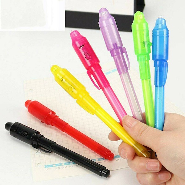 2/4/8/14-pack UV-ljuspenna Osynlig Magisk Penna Hemlig Fluorescerande Penna för Skrivplatta Barnbarnsritning Målningsbräda