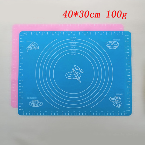 Silikon Non-Stick Silikon Förtjockningsmatta Rolling Deg Liner Pad Bakverk Tårta Bakeware Pasta Mjöl Bordsark Coffee