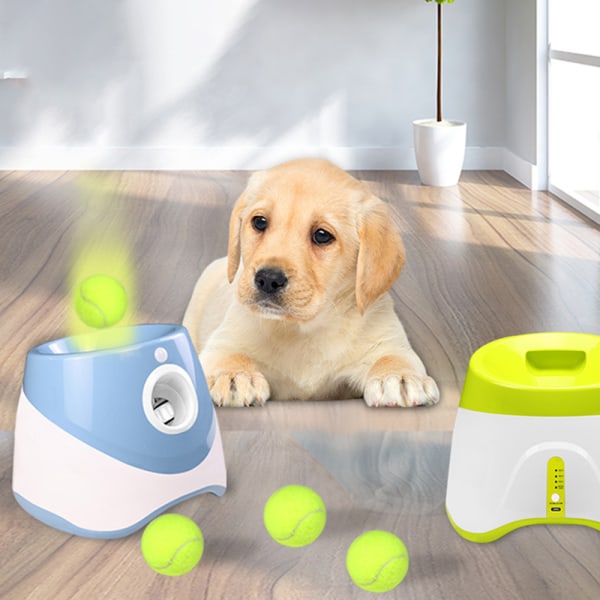 Hund automatisk bollkastare med 3/6/9 bollar hållbar bollkastmaskin för liten medelstor hund Fluorescent