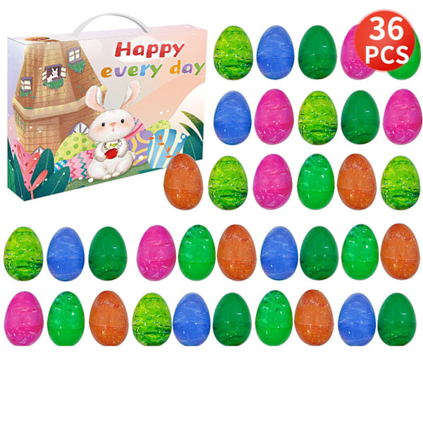 Påskägg med Klämleksaker i Ägg, Stressavlastning Squishy Leksaker för Barn Vuxna 24pcs Eggs