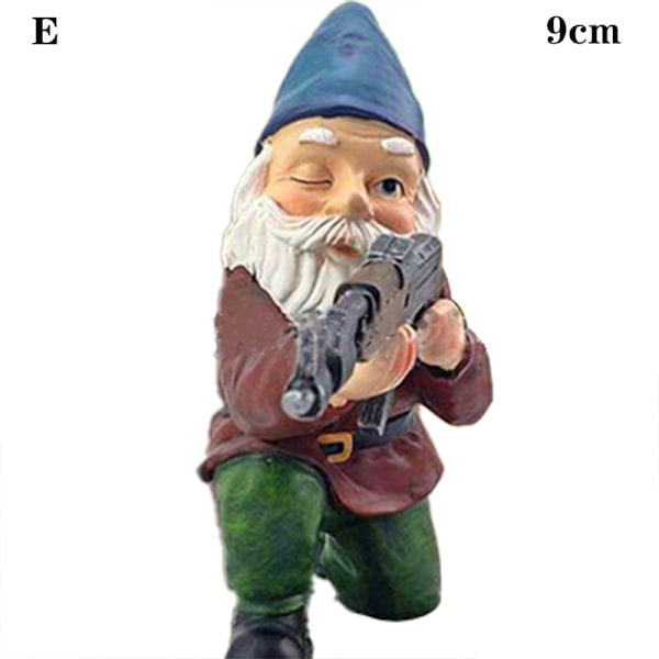Army Garden Dwarf Julträdgårdsstaty Gräsmattdekoration Använd hartshantverk för juldekoration inomhus eller utomhus 9cm E