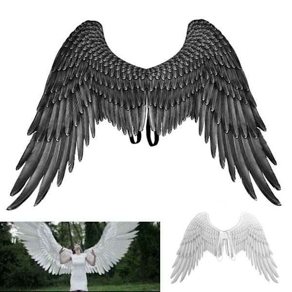 Halloween 3D Angel Devil Big Wing Carnival Party Performance Prop för män kvinnor White