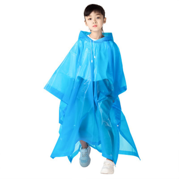 1st Modetröja EVA Vattentät Regnjacka för barn Utomhus Vandring Resor Regnkläder Barn Cover Blue