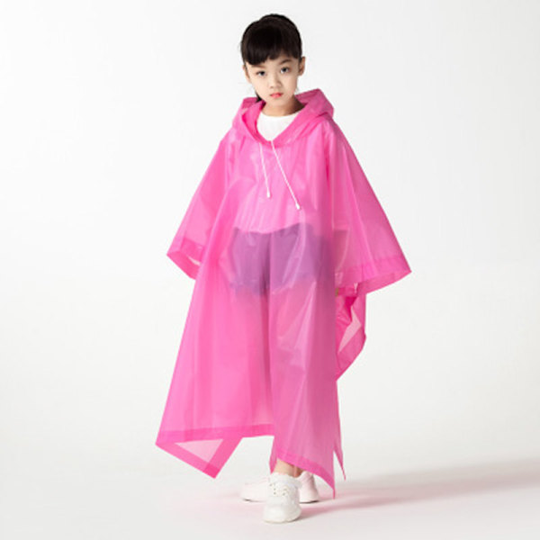 1st Modetröja EVA Vattentät Regnjacka för barn Utomhus Vandring Resor Regnkläder Barn Cover Pink
