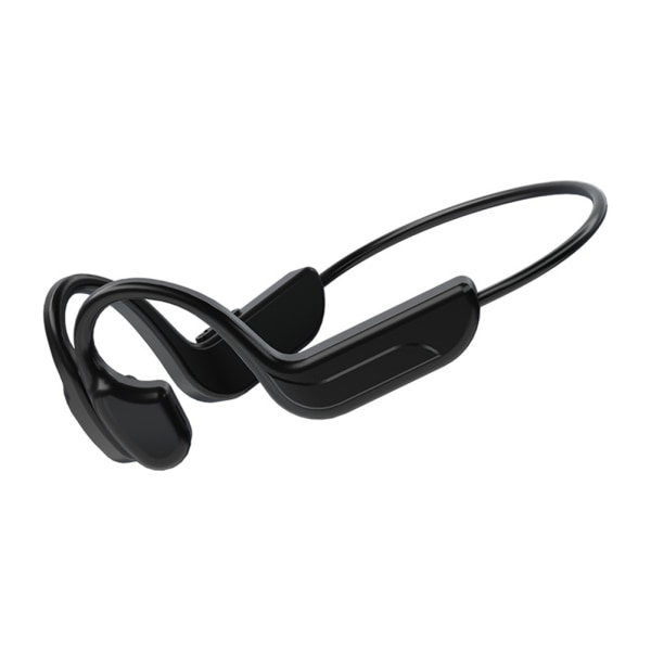 Nackband med öppna öron-hörlurar Vattentät Bluetooth-kompatibelt headset Benledningsheadset Black