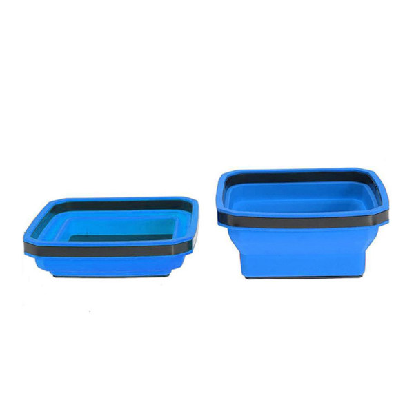 1/4 st silikon hopfällbar magnetisk delbricka Multifunktionell bärbar verktygslåda för hårdvarudelar Blue