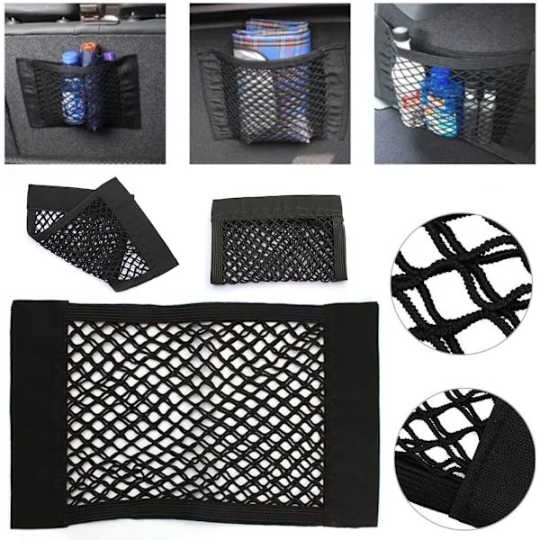 Universal Mesh Cargos Net för bil Enkel installation Bil förvaringsväska för bil RV Home 40x25cm