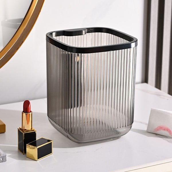 Mode Mini Desktop Papperskorgen Stor öppning Multipurpose Papperskorgen Hållare För Vardagsrummet Stone Black