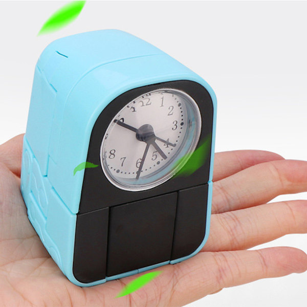 Deformation Hund Väckarklocka Söt Robot Valp Wake Up Timer för barn Blue