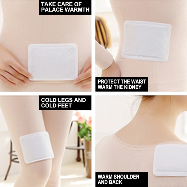 Multipurpose Hand Warmer Natural Lasting Heat Patch Självhäftande fötter Body Warm Paste Pad för vintern