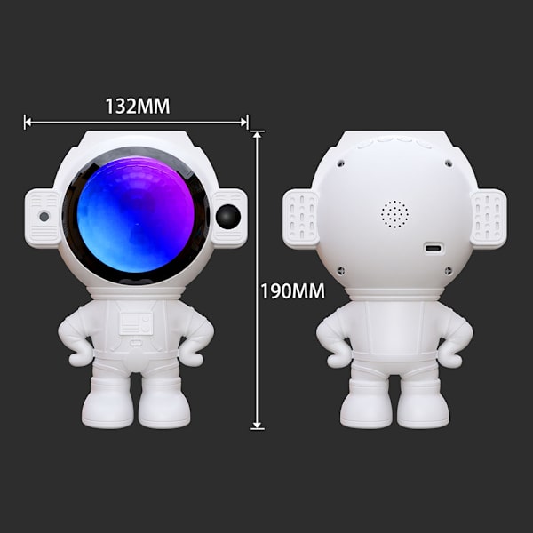 Astronaut Stjärnnebulosor Tak LED-projektorer Lampa Mode dekorativa ljushögtalare för vardagsrum White