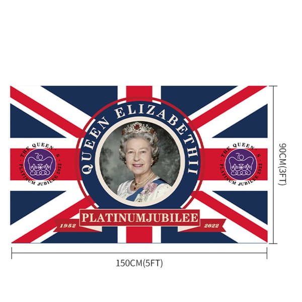 Engelsk Queen Flag Elizabeth 70th Anniversary Celebration Supply 90*150cm A