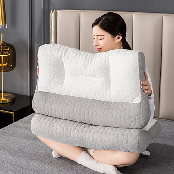 Ortopedisk kudde för djup sömn, andningsbar, bekväm, ergonomisk kudde för smärtlindring i axlar och nacke White 1pcs