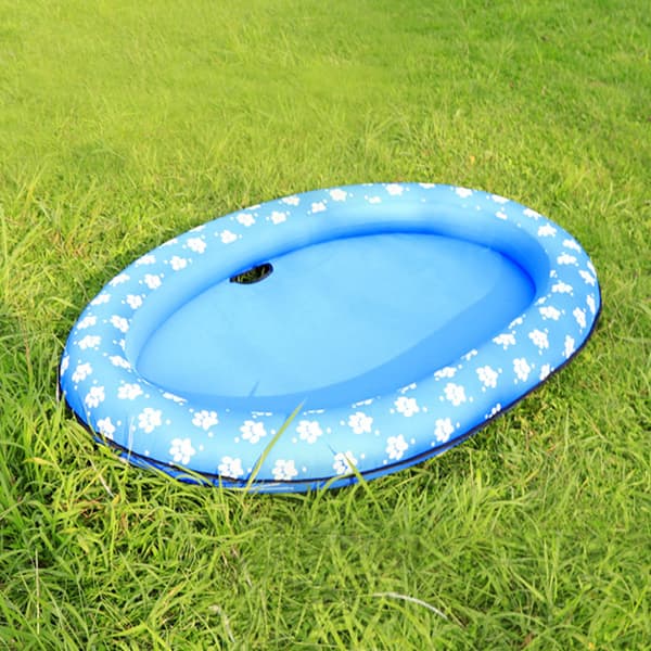 Hundpool Vattenleksaker Flytande flottar Uppblåsbar Pet Pool Float Sommar Gray