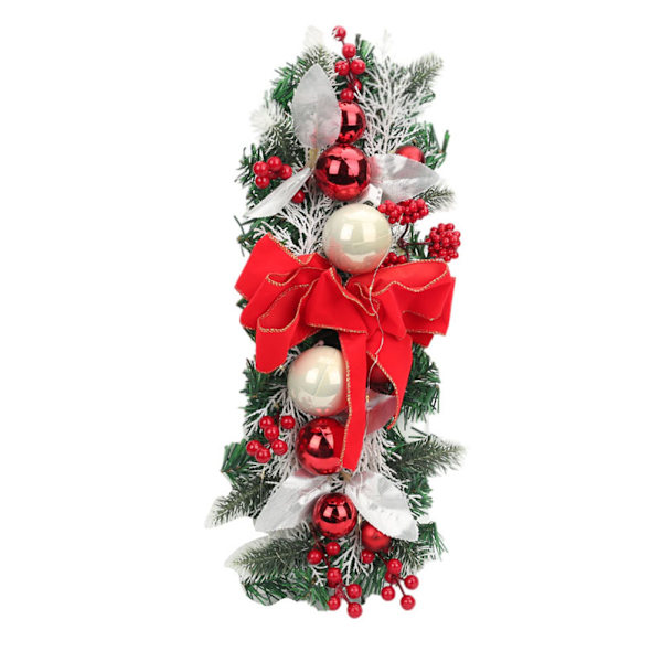 Sladdlös Prelit Stairway Swag Trim Lights Up Jultrappdekoration LED-krans Prelit Stairway Swag Trim Garland Red A1pcs