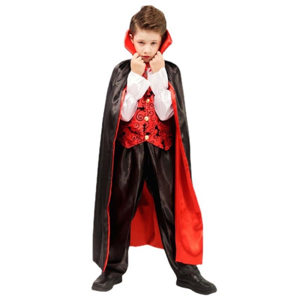 Halloween Vampyr Cosplay Kostym för Pojkar Tema Fest Scenframträdande Kläder EE149 L