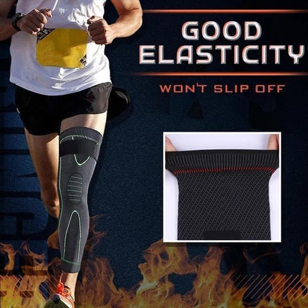 Varma förlängda elastiska knäskydd stöd knähylsa kompressionsbandage för träning gym vandring Blue L 2pcs