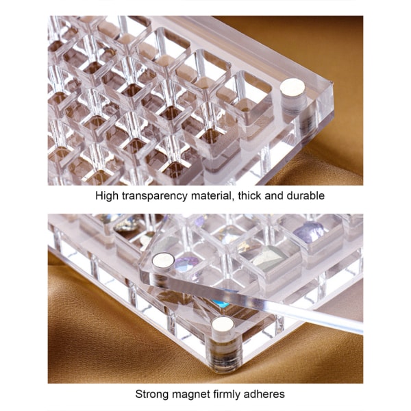 Akryl Magnetisk Seashell Display Box Multi-purpose Craft Dekorativt ställ för ädelstenar