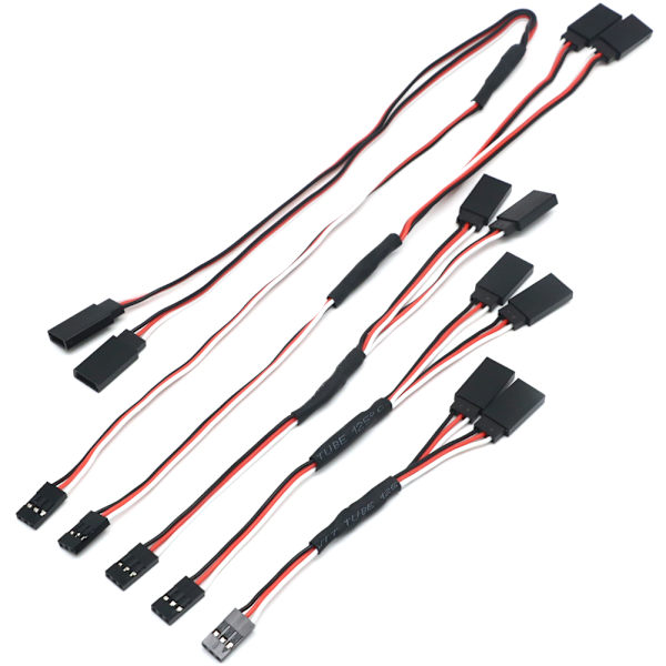 30-kärnig/60-kärnig servoförlängningskabel Y-kabel hane till hona förlängningsledningar för R C-helikoptrar 30 Core Black 100cm