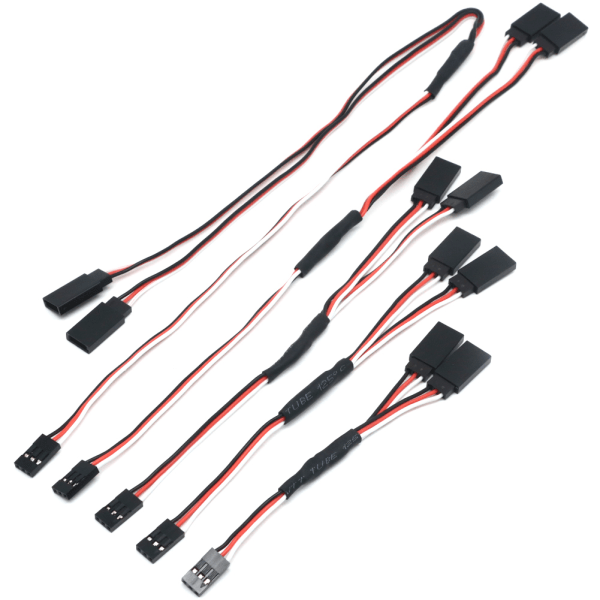 30-kärnig/60-kärnig servoförlängningskabel Y-kabel hane till hona förlängningsledningar för R C-helikoptrar 60 Core Brown 10cm