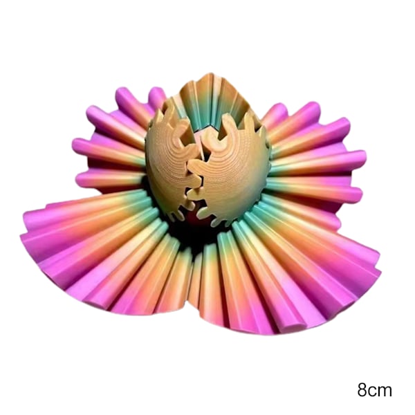 3D-tryckt boll roterande fidgets spinners boll rolig 3D-tryckt stressavlastande leksak för barn vuxna M 8x8cm
