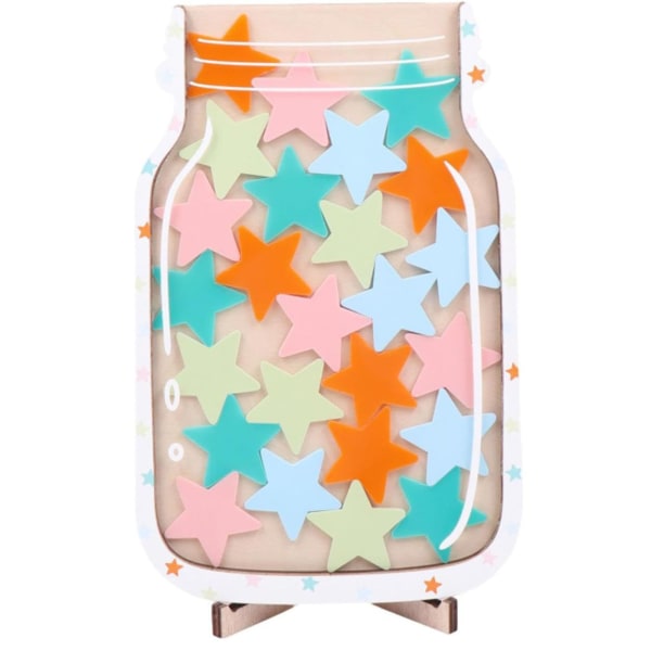 Sjöhästar Träprydnader Burk Halv Transparent Myntförvaring Tank Heminredning Multicolour