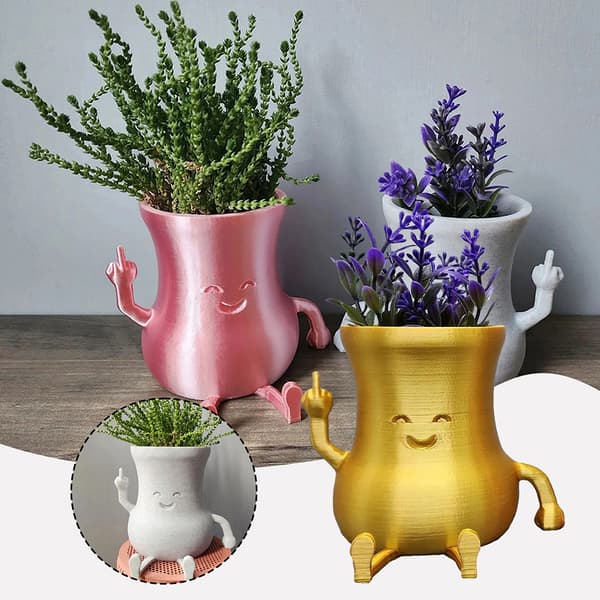 Cheekys långfinger suckulentplanterare Multi-Purpose Plants Stand för balkong trädgård Grey
