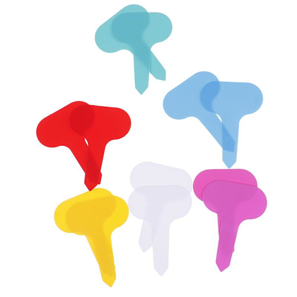 100st Trädgårdsetiketter Växtklassificering Sorteringsskylt Tagg Biljett Plast Skrivskylt Board Plug In Card Colorful K9 Light Gray
