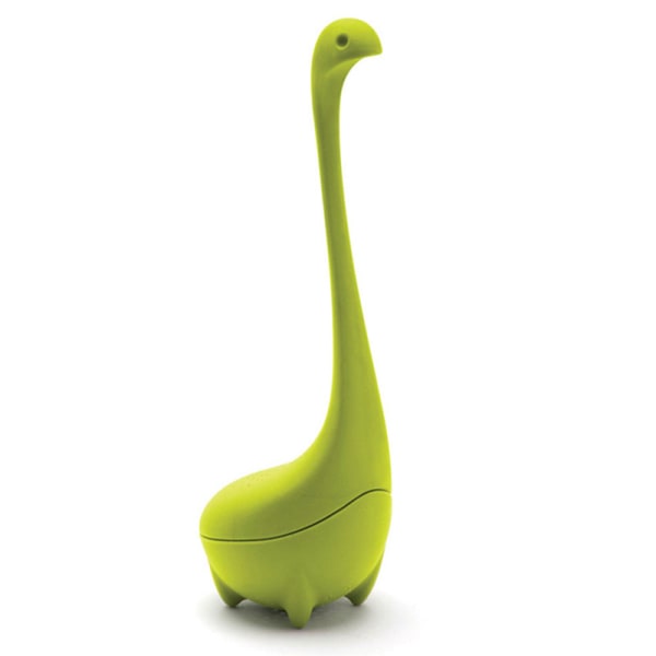 Baby Nessie Lösblad Te Infuser Återanvändbar silikon tesil Praktiskt tefilter för resor hemmakontor Green