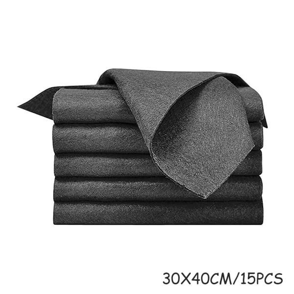 Mikrofiberglasduk streckfri återanvändbar rengöringstrasa Flerfunktionsfönsterhanddukar 30x40 15pcs