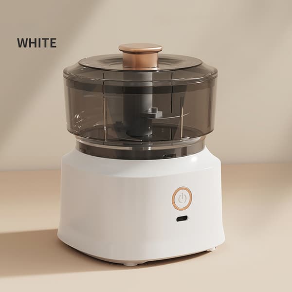 Multifunktionella elektriska blenders USB laddning Grönsaksmoser för ingefära köttkryddor White