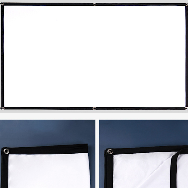 Polyester Vikbar mjuk projektorduk Skrynkelfri filmduk för utomhusbruk inomhus 72 Inches