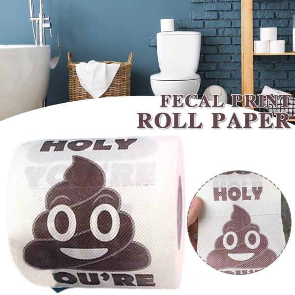 Spoof Bajs Utskrift Toalettpapper Hushållsfärg Toalettpapper Present för födelsedag