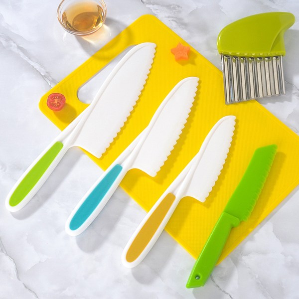 Barns plast fruktknivar Set Säker skärning Tidiga pedagogiska verktyg för barn Barn Toddler 13 Piece