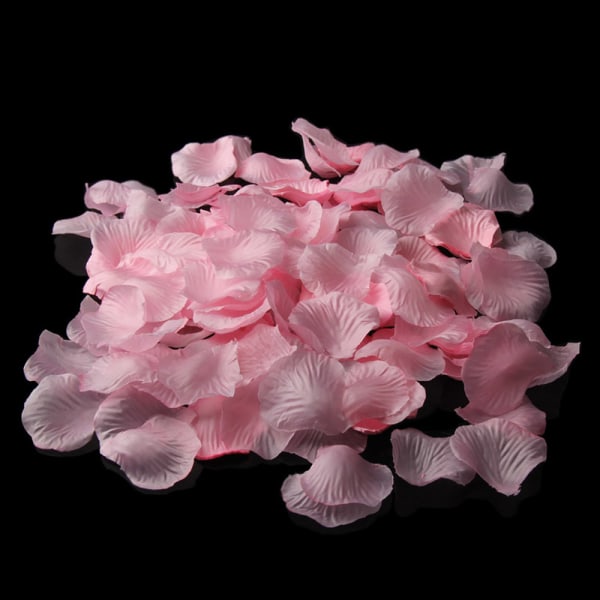 500st Simulering Silk Flower För Bröllop Dekor Valentine Party Rosenblad Deep Shallow Blue